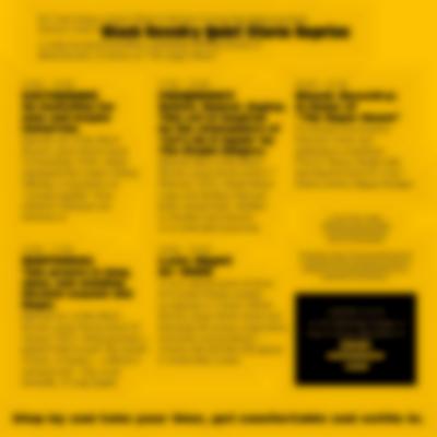 Yellow square with digital text in black. 
