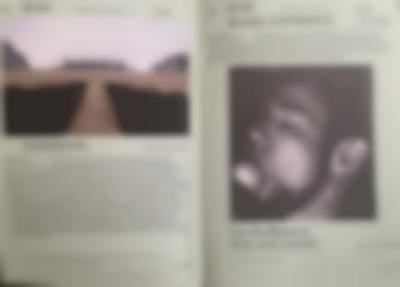 Open booklet with light green pages. On the left, the date 