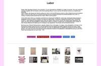 White page with vertical pink banners on each side. At the top, large black text reads 
