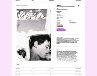 White page with pink banners on the left and the right. There is an entry list with four items. The first of those, with the title 