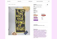 White page with pink banners on the left and the right. There is an open entry, with the title 