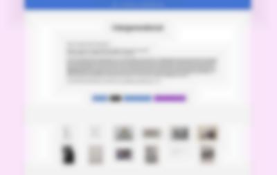 White page with vertical pink banners on each side. At the top, there is a blue banner with several words for the menu, which appear in white. Below, large black text reads 