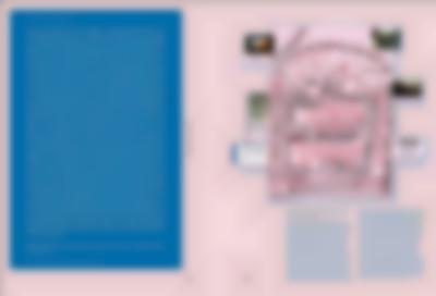 On the left, occupying the majority of the left page, there is a blue block with white text. On the right, there is a hand-drawn scheme in black and red, with six images around it, which were added digitally. Under it, there are two columns of blue text.