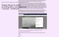 Pink page with some text and an image. The image shows a screenshot of an Instagram post, with the caption and comments appearing in a white column on right side. On the top left corner, large black text reads: 
