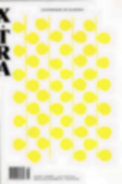White page with yellow dots and lines occupying most of the page. 
