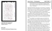 White page divided in two; with an image on the left side and text in black on the right. The image is a scan of a handwritten text with some marks in red.