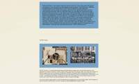 Website section showing some text and two images, which appear inside blue blocks.